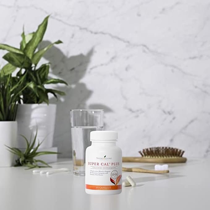 Young Living - Super Cal Plus 60 Capsules | Calcium Mineral Bone Health Supplement | Synergistic Blend of Magnesium Vitamins D &amp K | Essential Nutrients