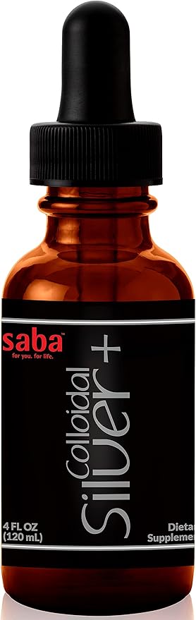 Saba Colloidal Silver 50PPM 4Fl Oz.- Seasonal Wellness Immune Support -This Multi-Use Product Comes in Handy for Several of Life’s Little Accidents. It’s A Must-Have in Every Household -24 Servings
