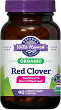 Oregon's Wild Harvest Red Clover Capsules Non-GMO Organic Herbal Supplements 90 CountOrganic Red Clover Blossoms and Leaf (Trifolium pratense) Non-GMO Vegan Capsules and Nothing Else