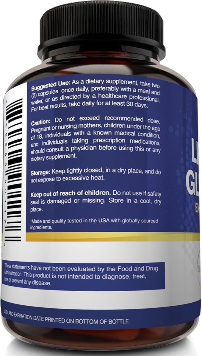 NutriFlair Liposomal Glutathione Supplement 700mg – Setria® Reduced L-Glutathione 60 Capsules