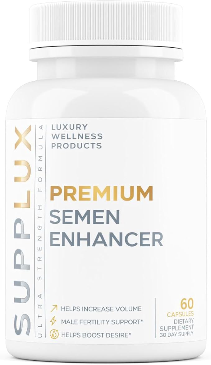 Semen Volume Enhancer for Men - Help Amplify Volume &amp Overall Health - Assists T-Levels for Male Vitality Blood Flow Support &amp Hard On Assistance - 3rd Party Tested Supplement - 60 Capsules