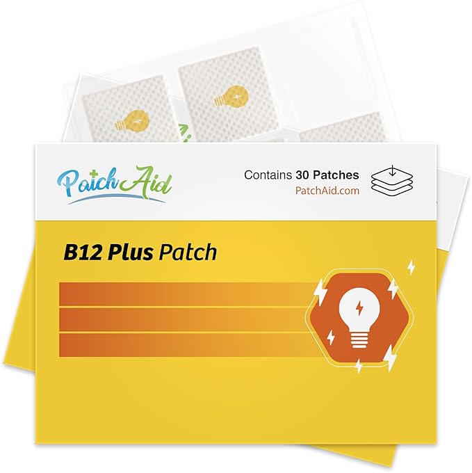 B12 Energy Plus Topical Patch by PatchAid 30-Day Supply
