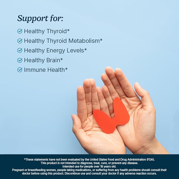 Santo Remedio Thyroid Plus by Dr. Juan Rivera Thyroid Health Support Supplement with Vitamin B12 Iodine Selenium Zinc Copper &amp L-Tyrosine 60 Capsules 30 Servings