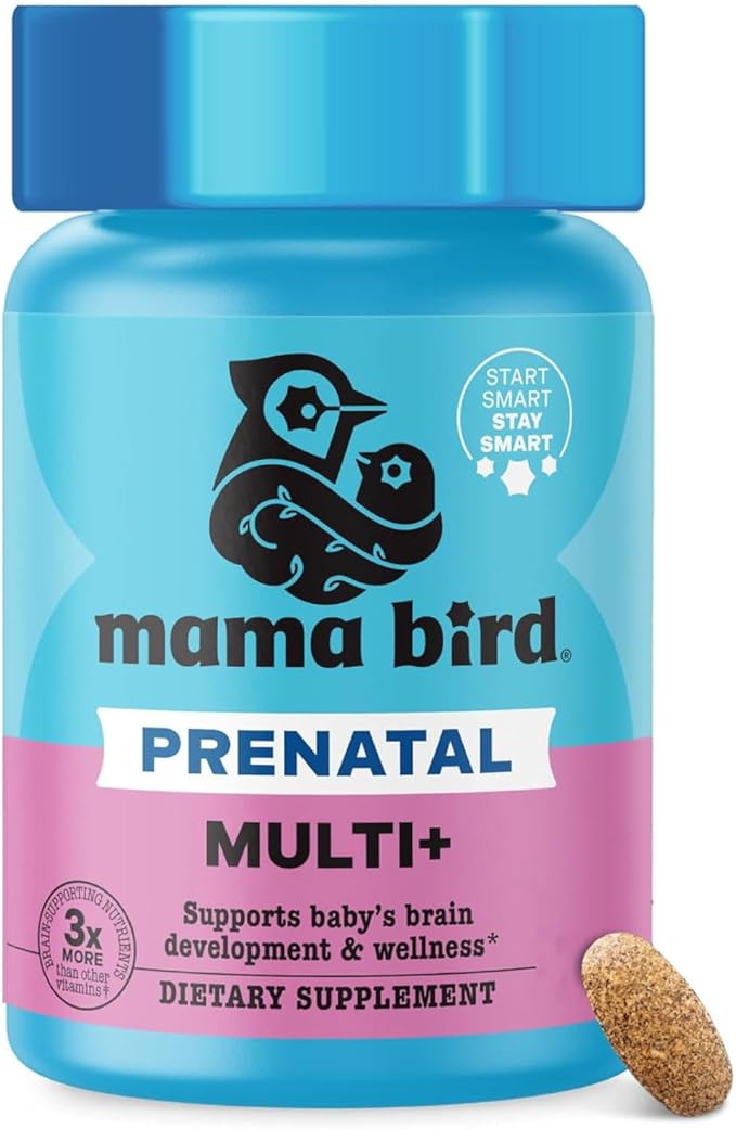 Best Nest Wellness - Mama Bird - Prenatal Multi+ (30 Servings) - Prenatal Vitamins for Women - Supports Baby Brain Health - Organic Herbs Probiotics Digestive Enzymes