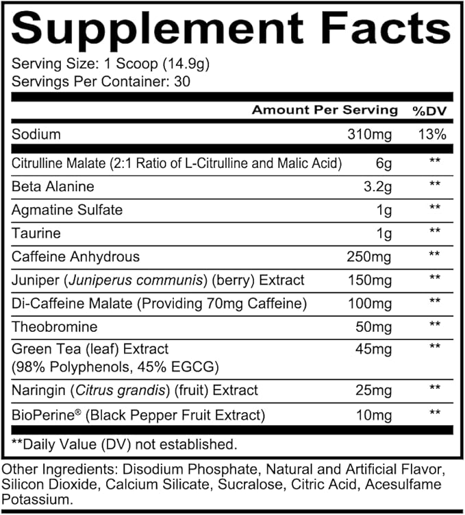 REDCON1 Total War Pre Workout Strawberry Mango - L Citrulline Malic Acid Green Tea Leaf Extract for Pump Boosting Pre Workout for Women &amp Men - 3.2g Beta Alanine to Reduce Exhaustion 30 Servin