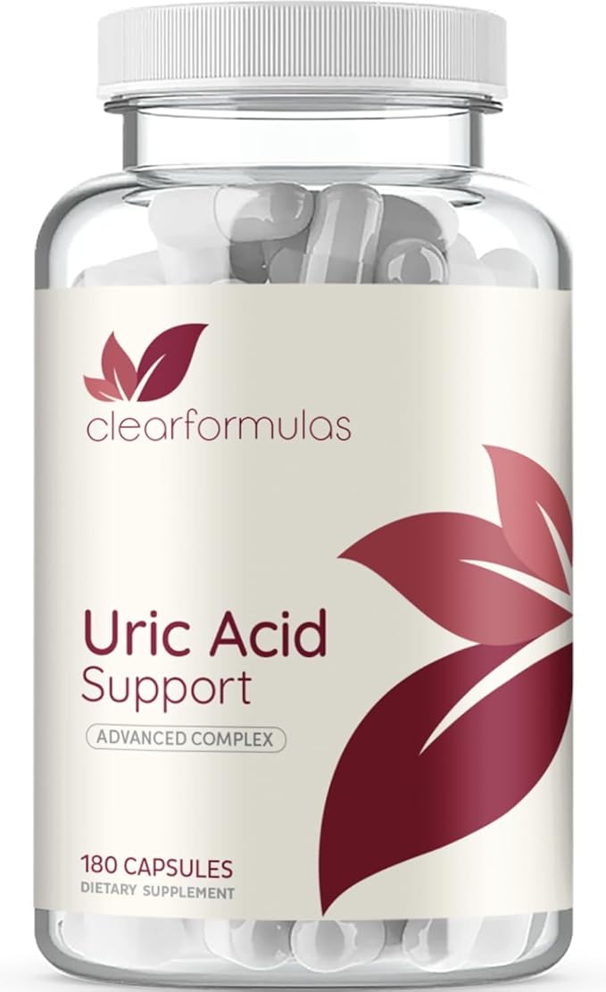 Herbal Uric Acid Support Formula - Kidney &amp Uric Acid Cleanse &amp Detox with Chanca Piedra Tart Cherry Celery Seed Bromelain &amp Cranberry Extract - Made in a GMP Certified Facility (90 Servin