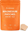 Avalaine Magnesium Patches with Magnesium Chloride Vitamin B12 Folic Acid &amp Alpha-Lipoic Acid 30 Patches