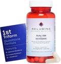 Relumins Advanced Patented Tri-Form Glutathione Complex 1000 mg — Fast-Absorb L-Glutathione S-Acetyl &amp Liposomal + Alpha-Lipoic Acid &amp Rose Hips - Made in USA