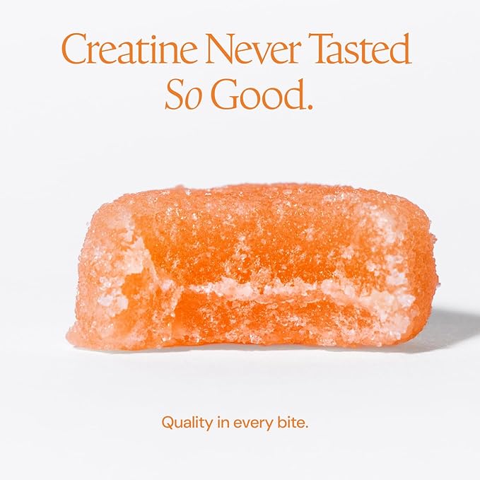 Create Creatine Monohydrate Gummies for Men &amp Women Boost Focus Strength and Endurance Anti-Melting Formula Vegan Gluten-Free Non-GMO 1.5g of Creatine per Gummy (Sour Peach)