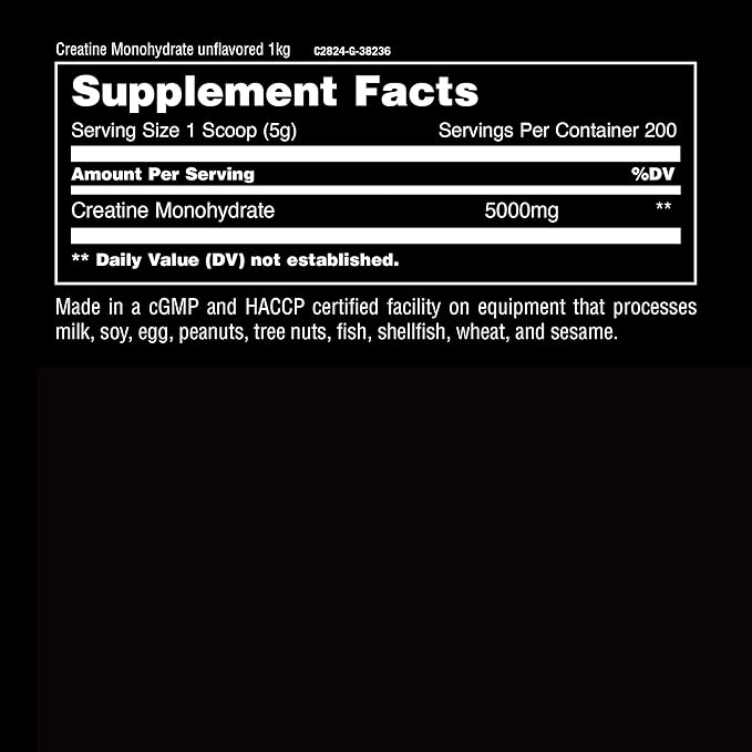 Animal 100% Pure Creatine Monohydrate™ Powder Unflavored 2.2 lb (1 kg)