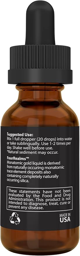 Ormus Monoatomic Gold Rich in Pure M-State Minerals &amp White Powder Gold - Pure 24k Gold -Trace Mineral Solution 1 oz