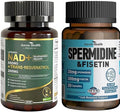 Liposomal NAD+ Nicotinamide Riboside Supplement 550mg with Trans-Resveratrol + Spermidine &amp Fisetin Supplement - 20mg of 99% Spermidine
