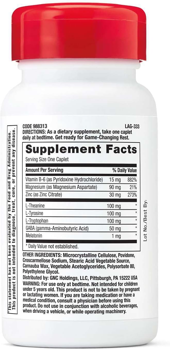 GNC Pro Performance Zinc Magnesium 60 Tablets Supports Restful Sleep and Anabolic Support