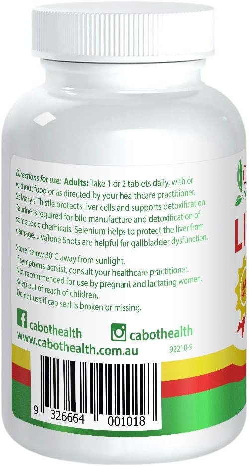 Cabot Health Livatone Shots 60 Tablets