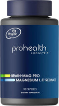 Magnesium L-Threonate Supplement (Magtein) 90 Capsules | Clinically Supported for Brain Health | Optimize Learning Memory &amp Focus | 3rd Party Tested