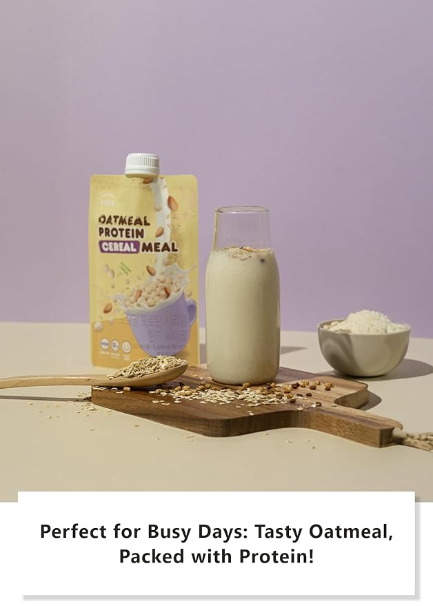 Korean Food Onetwofree Oatmeal Protein Cereal Meal(40g*5P) | Dietary Fiber Essential Amino Acids Vitamins | Low calories 12g Protein | Meal Replacement