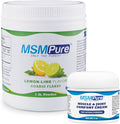 KALA HEALTH MSMPure Lemon Lime Flavored Coarse Flakes 1lb and Muscle &amp Joint Cream 2oz Bundle