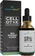Wellness Extract Cell Dtox - Humic Fulvic Acid &amp Zeolite Electrolyte Alkaline Water Mineral Drops with Zero Sugar Powerful Antioxidant Supplement 2 oz