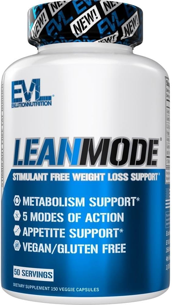 Evlution ZMatrix Magnesium and Zinc Post Workout Supplement (60 Servings) Plus LeanMode Multipurpose Fat Loss Support Supplement (50 Servings)
