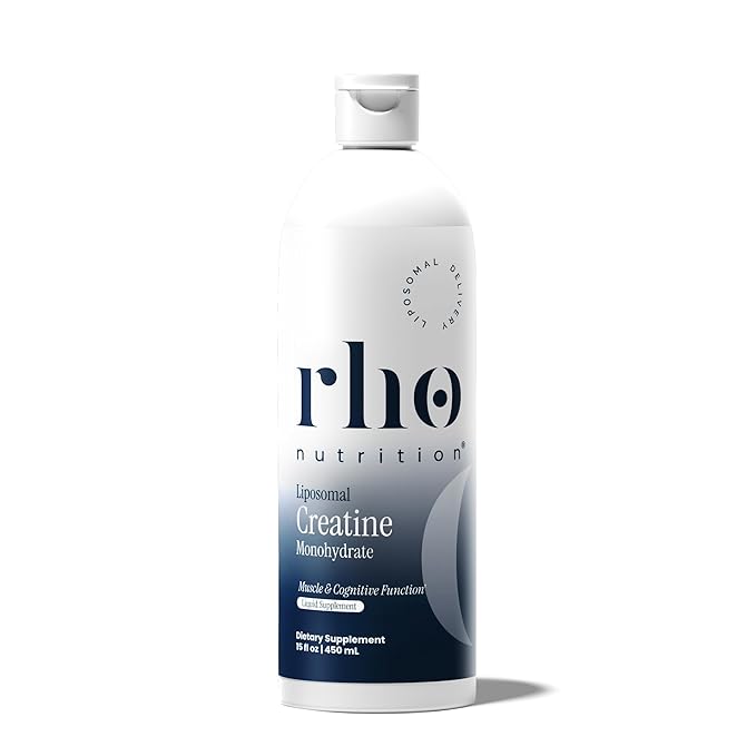 Rho Nutrition Liposomal Creatine Monohydrate - Ultra High Absorption Liquid Creatine Supplement – Promotes Lean Muscle Mass &amp Recovery Supports Brain Function &amp Enhances Cellular Energy Produ