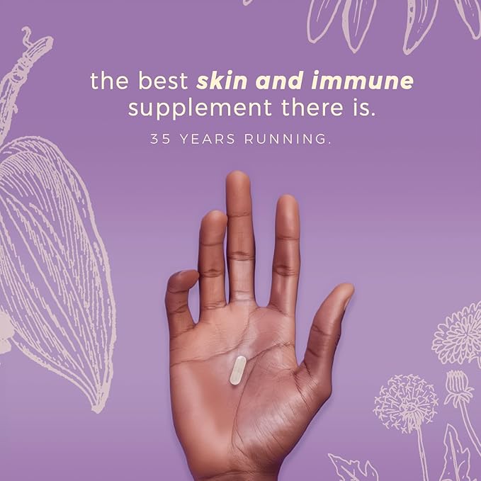 Diamond Natural Skin Care and Immune Support - Vitamins to Help Clear Skin - Skin and Immune System Support from Inside Out - Made with Natural Ingredients (100 Count (Pack of 1))