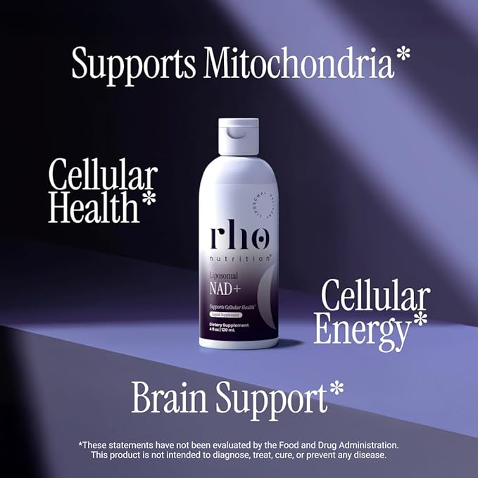 Rho Nutrition - Cellular Health Essentials Bundle – Liquid Liposomal Supplements for Healthy Aging &amp Cellular Support - NAD+ Curcumin + Resveratrol &amp Glutathione (3 Pack)