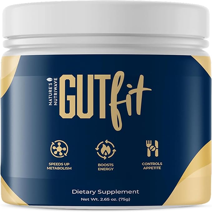 Gut Fit – Gutfit Daily Wellness Powder with Green Tea Garcinia Cambogia Coffee Bean Extract &amp L-Theanine – Non-GMO Stimulant-Free Formula – Made in USA – 30 Servings 2.65 oz 1 Month Supply