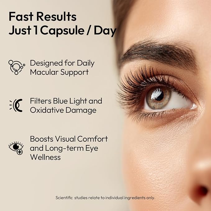 BIGVITA CoCrystal Lutein + | 3-in-1 Eye Support Fast-Absorbing Lutein Zeaxanthin &amp Astaxanthin | Blue Light Defense Visual Clarity &amp Eye Fatigue Relief | High Bioavailability Vitamins | 60