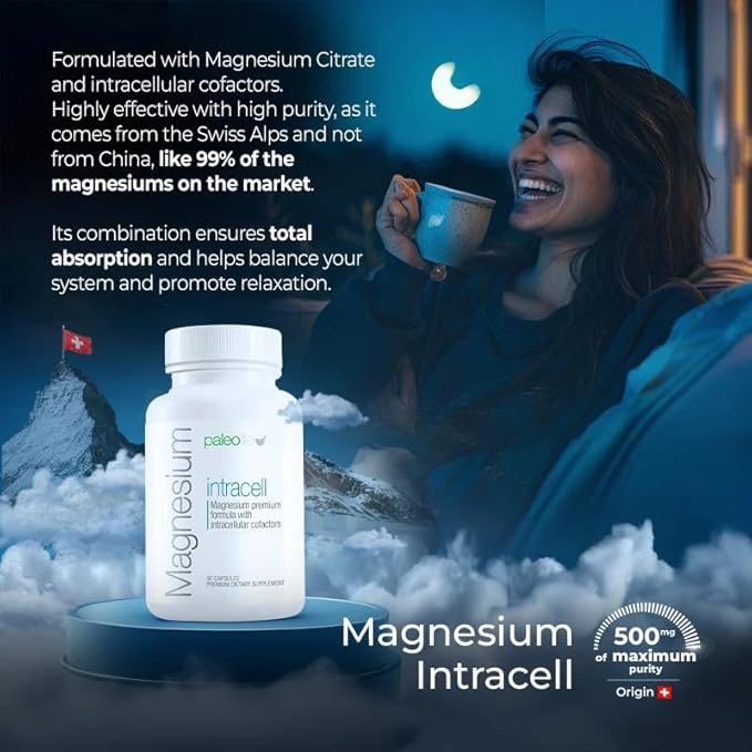Premium Magnesium INTRACELL - 500 mg - 60 Capsules (1-Pack)