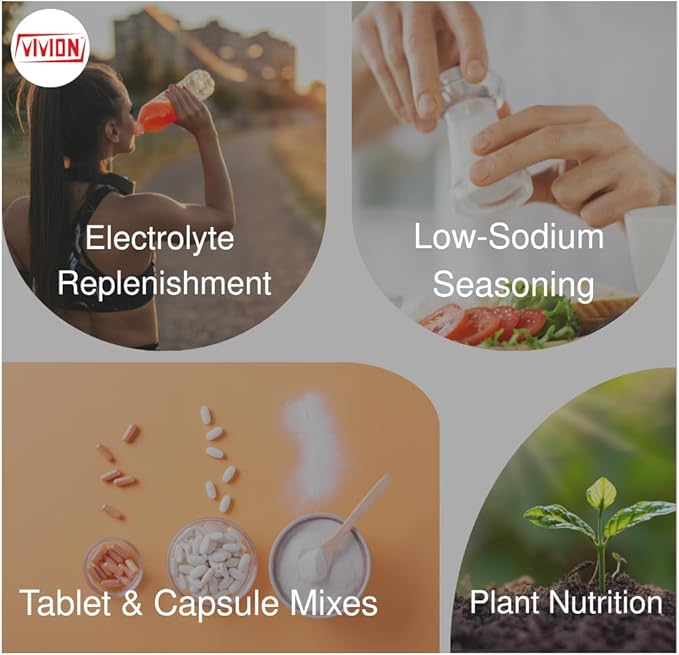 Potassium Chloride 5000 Grams - Food Grade USP Granular KCL - Tablet Capsule Supplement Excipient - Electrolyte Mineral Vitamin Ingredient - Salt Substitute for Low Sodium Seasoning - 5 kg (11 lb)