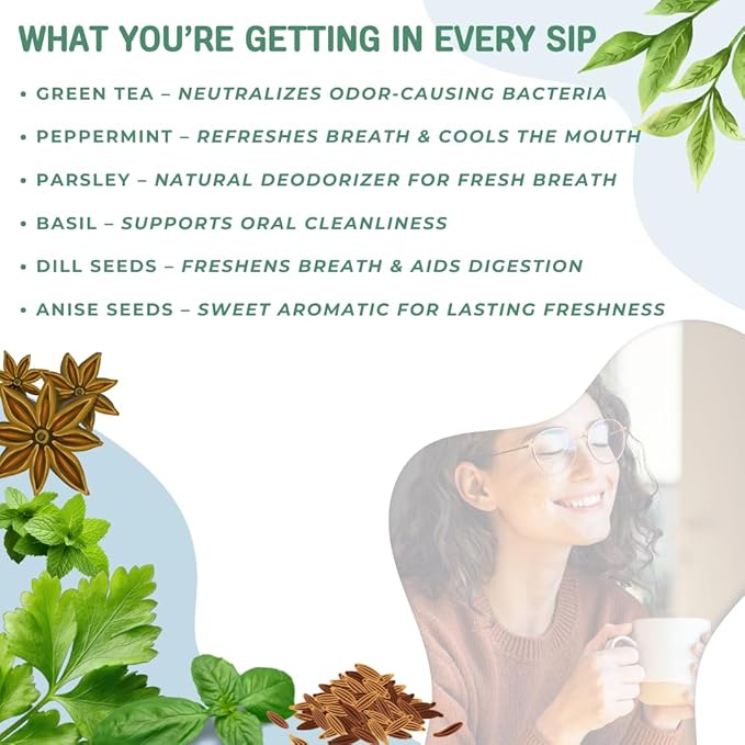 So Fresh So Clean Herbal Tea — Fresh Breath Support &amp Oral Comfort* | 3 oz. Loose Leaf with 35 Empty Tea Bags Included
