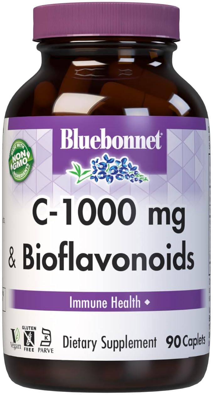 Bluebonnet Vitamin C 1000 mg Plus Bioflavonoids Caplets 90 Count