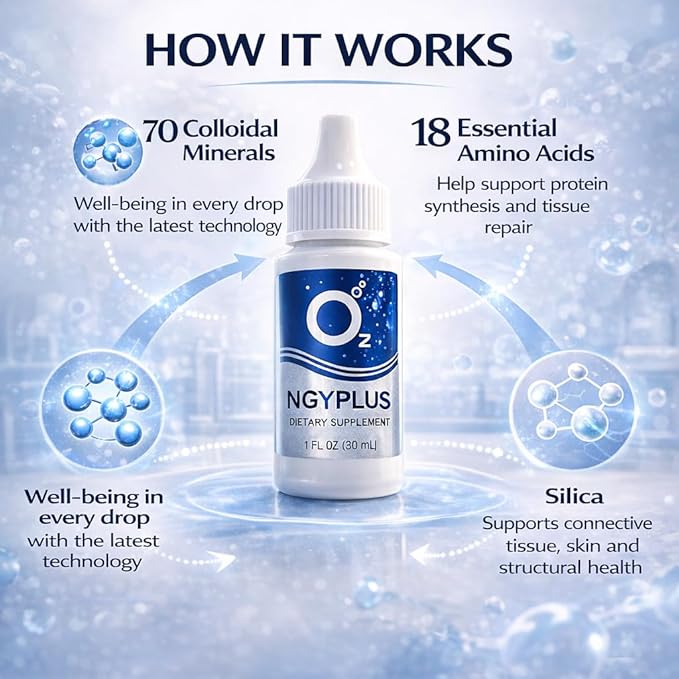 O2 Liquid Oxygen - Dietary Supplement - Your Ultimate Health and Wellness Formula with Silica Power!
