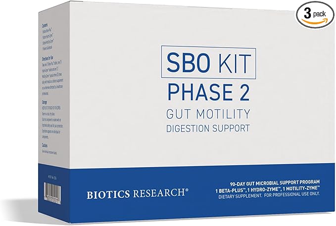 SBO Kit Phase 2 – 3-Month Supply Kit Optimizes Digestive Function Promotes Health Gut Secretions Sustains Small Intestine Bacterial Health Microbial Balance Promotes Gut Motility