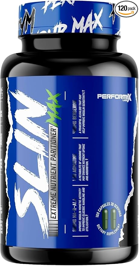 VitaBoost SLIN Max Nutrient Partitioning Complex - Increase Mass &amp Size 30 Servings (120 Capsules Pack of 1) and Pill Holder by GeoMetal™