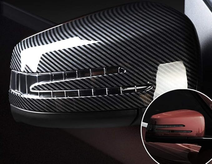 New Protective Mirror Cover Stickers Compatible with Mercedes Benz CLA (C117) 2013-2018 CLA180 CLA200 CLA220 CLA250 (Black)