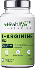 L-Arginine 1000 mg with Chromium Picolinate | 60 Veg Capsules | Good for Muscle Growth Stamina Recovery Immune Booster &amp Energy | for Both Men &amp Women