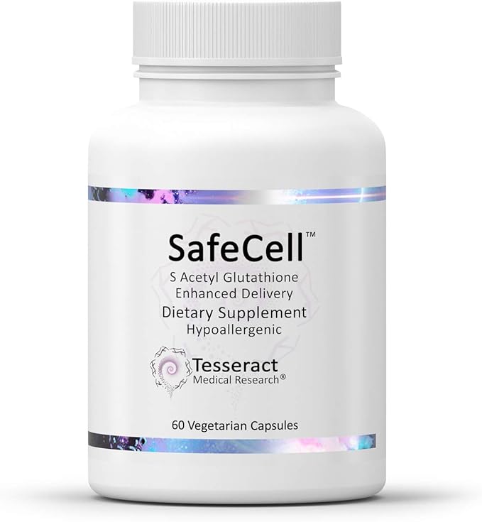 Tesseract Medical Research SafeCell S-Acetyl Glutathione Supplement for Neuro Health Support &amp AnaQuell QR Stress Relief &amp Mood Support Supplement