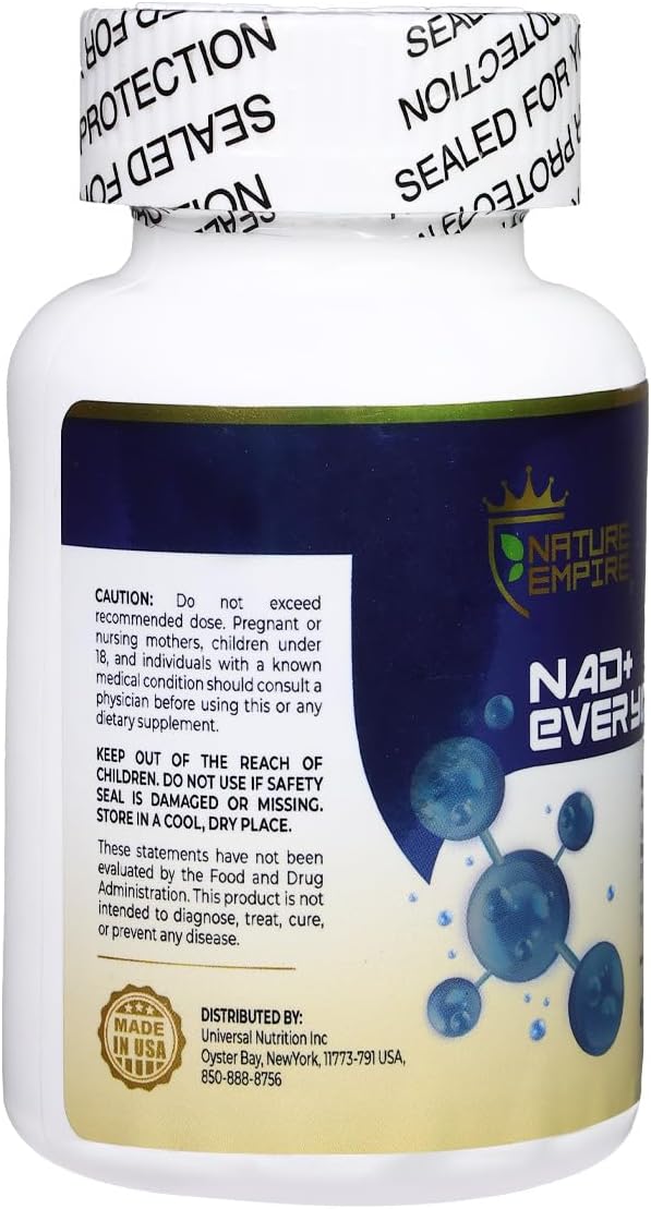 NAD+ Cellular Renewal Anti-Aging 4 in 1 Complex Supplement with L-ErgothioneineNicotinamide Riboside (NR) &amp NAD+ European Bilberry Antioxidant Support for Energy &amp Aging 60 Capsules
