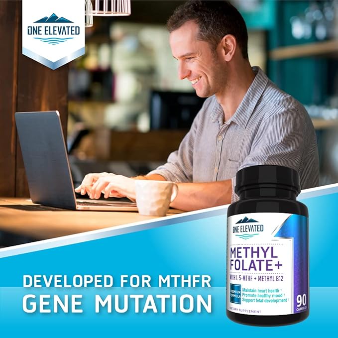 Double Strength &amp Most Bioactive Methyl Folate! Uniquely Formulated with Highest Pharmaceutical Grade Methylcobalamin (B12) Niacin B1 B2 B6. Works Synergistically for Max Results-3 Month Supply