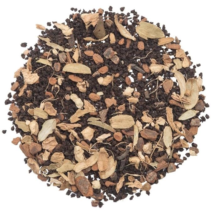 The Chai Box Loose Leaf 100% Organic Black Tea - Featured in Oprah's Favorite Things | Caffeinated Black Tea with Ginger Cinnamon Clove Fennel &amp Cardamom (Pack of 1) 6 oz | Makes 25 Cups | Smal