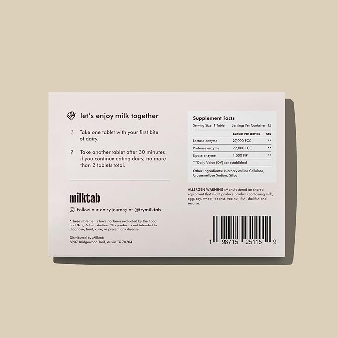 Superpowered Lactase Pills - Fast-Act Lactase Tablets for Dairy and Lactose Intolerance - Lactase Enzyme Supplement (45)