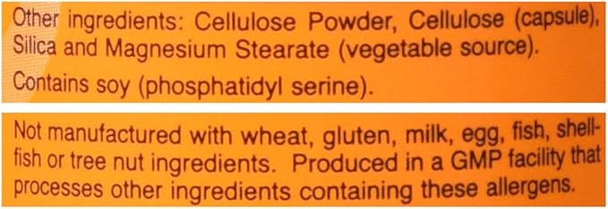 NOW Foods Phosphatidyl Serine 100mg(2 x 120) 240 Veg Capsules