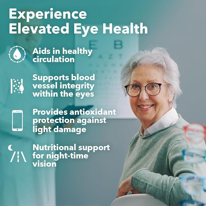 LifeSeasons Visibili-T with Bone Densi-T - Eye Health &amp Vision Support Supplement - Lutein Chromium Carrot Root Bilberry Ginkgo Biloba Grape Seed Extract Lycopene Vitamin A&amp more - 120