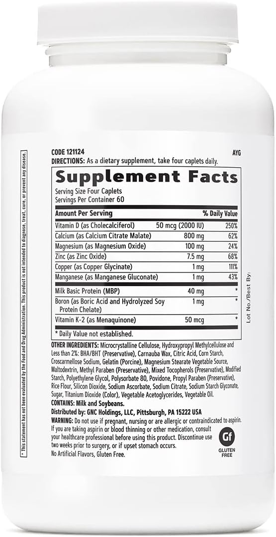 GNC Calcium Complete 800mg Supplement Supports Bone Density Enhances Calcium Absorption 60 Servings