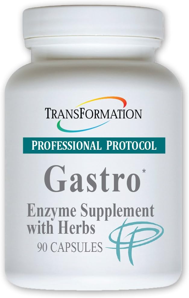 TRANSFORMATION THE GENESIS OF GOOD HEALTH Gastro Enzyme Supplement with Herbal Blend &amp Vitamin E Formula to Alleviate Gastrointestinal Discomfort Support for Relief of Heartburn 90 Capsules