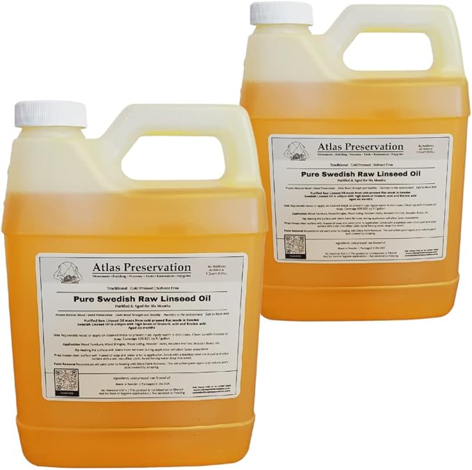 Pure Swedish Raw Linseed Oil (2 Quart)