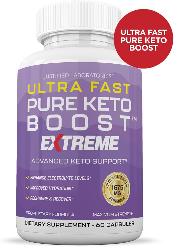 (2 Pack) Ultra Fast Pure Keto Boost Extreme Keto Pills 1675MG New &amp Improved Formula Contains Apple Cider Vinegar Extra Virgin Olive Oil Powder Green Tea Leaf 120 Capsules
