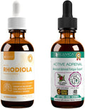 Rejuvica Health Active Rhodiola + Active Adrenal - Support Energy + Stress - Liquid Delivery for Better Absorption - Rhodiola Ashwagandha Holy Basil &amp More!