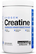 Evogen Creatine Monohydrate Powder - Micronized Creatine for Women &amp Men | Pure Creatine Powder Supplement for Strength Power &amp Recovery | Unflavored | 60 Servings